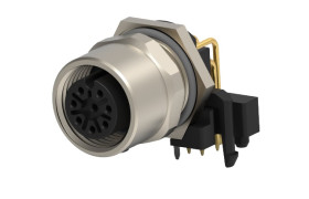 Złącze wielostykowe przemysłowe 8-pinowe M12, panelowe Wtyczka TE Connectivity