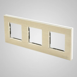 TouchMe Ramka potrójna aluminiowa złota TM617G