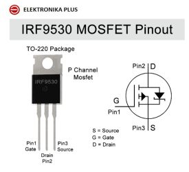 IRF9530N P-Channel MOSFET 14A 100V TO220 TRANZYSTOR