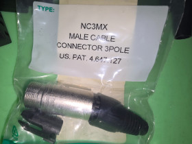 NC3MX male cable connector 3 pole