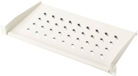 Shelf, fixed mounting, metal, (W x H x D) 482 x 45 x 250 mm, 1 U, gray, for 483 mm profile rails, DN-97609