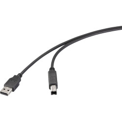 Renkforce RF-6830428 USB cable USB 2.0 USB-A plug 2 m Black