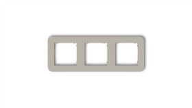 Mini Ramka Uniwersalna Potrójna Zaokrąglona Z Tworzywa Taupe 60Mrtz-3