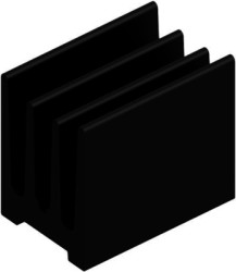 IC heatsink, (L x W x H) 18 x 12 x 16 mm, 20 K/W, black anodized, 10037007