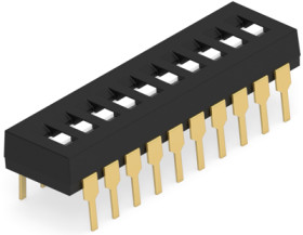 DIP switche, Off-On, 10 pole, straight, 1 A/5 VDC, 1-1825002-8