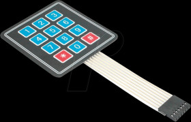 Developer boards - membrane keyboard, 4 x 3 digits