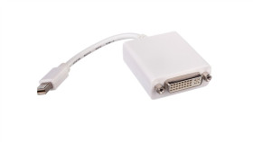 Kabel Adapter Minidisplayport 1.1A Typ Minidp/Dvi-I(24+5), M/Ż Biały 0,15M...