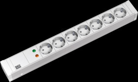 333.004 Socket strip, 19", 7-way