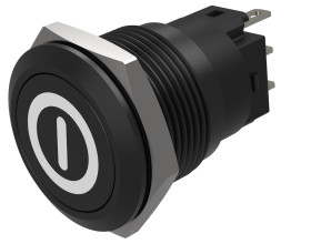 Nasadka przełącznika Chwilowy 1-stykowe, 1-stykowe średnica wycięcia 19mm Montaż wpuszczany EAO