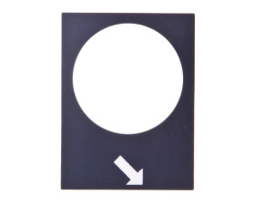 Tabliczka opisowa czarna prostokątna 30x40mm DO TYŁU WOLNO ZB2BY2916 /10szt./