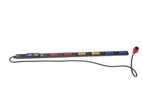 Listwa zarządzalna wtyk zasilający IEC 60309 32A 400V gniazda 21xC13 10A 250V 3xC19 16A 250V 32A DN-NP-V-5-21C13-3C19