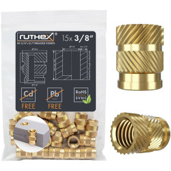 ruthex GE3/8x127001 Threaded Insert for 3D Printers RX3/816x12.7