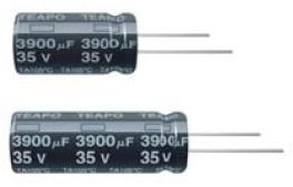 Electrolytic capacitor, 100 µF, 450 V (DC), ±20 %, radial, pitch 10 mm, Ø 22 mm, KSG107M450S1A5Q40K