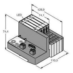 Akcesorium Turck TI-BL20-DPV1-8 1545007 1 szt.
