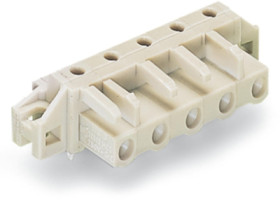 Female connector, 10 pole, pitch 7.5 mm, angled, light gray, 722-840/031-000