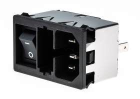 Złącze IEC IEC C14, na Zatrzask Męski 10A Proste Schurter