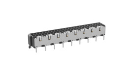 ERNI Złącze PCB 50 -pinowe 2-rzędowe raster: 1 mm Powierzchnia, Otwór przelotowy Złącze PCB pionowe żeńskie Lutowie