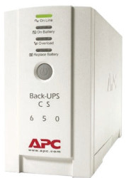 Zasilacz bezprzerwowy, 400W, 650VA, 7A, Uwe 180 → 266V, Uwy 230V, APC, Back-UPS CS