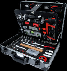 911.0727 1/4" + 1/2" tool set, 127 pieces