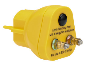 Wtyk uziemiający Europejski Wtyk połączeniowy uziemienia EN61340-5 Tak RS PRO 1mΩ