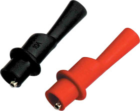 Zacisk krokodylkowy 10A izolowany 9mm Czarny/czerwony RS PRO