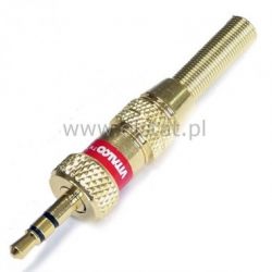 Jack 3,5 WTYK stereo złoty HQ VITALCO odg.sprężyn