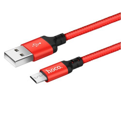 Przyłącze USB A - micro USB 1m - czerwone
