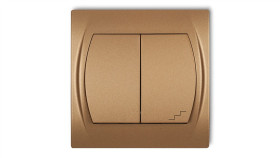 Logo Łącznik Jednobiegunowy Ze Schodowym Podświetlany Złoty Metalik 8Lwp-10L