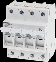 Fuse load-break switch, 4 pole, 16 A, (W x H x D) 108 x 70 x 88 mm, 5SG7661-0KK16