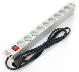 Listwa zasilająca RACK PDU 1U 10A 9x250V 2m aluminiowa C14 A-19-STRIP-4-IMP