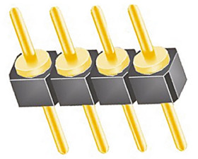 Złącze szpilkowe 4-pinowe raster: 2.54mm -rzędowe Samtec Przewlekany Męski 1.0A