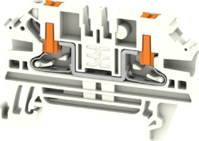 Through terminal block, push-in connection, 2.5 mm², 24 A, 8 kV, white, 2847280000