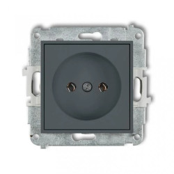 ICON Mechanizm gniazda pojedynczego bez uziemienia 2P (bez przesłon torów prądowych) grafitowy mat 28IGP-1