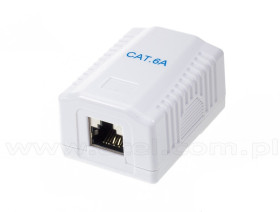 Ekranowana puszka natynkowa, kat. 6a, 1x RJ-45