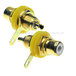 Gniazdo RCA do chassis Gold Vocant żółty