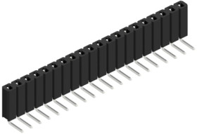 Socket header, 20 pole, pitch 2.54 mm, angled, 10026542