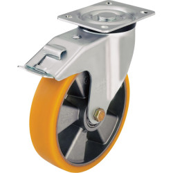 Blickle 607440 LK-ALTH 160K-FI Pressed Steel Swivel Castor - Wheel &#xD8; 160mm