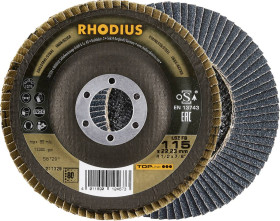 Rhodius 211329 Tarcza lamelkowa Średnica 115 mm Średnica otworu 22.23 mm Wielkość ziarna 80 stal nierdzewna, stal 1 szt.