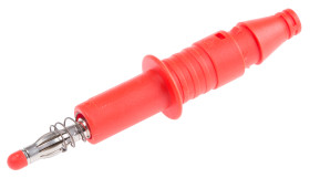 Adapter z wtykiem bananowym Męski Śruba typ Wtyk bananowy Czarny, czerwony 32A Staubli rozmiar 4 mm