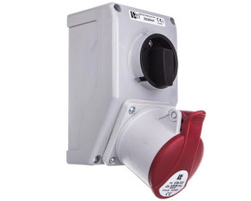 Zestaw instalacyjny z gniazdem 32A 5P (0-1) IP44 ZI22R441