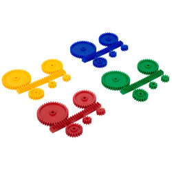 Rapid Multicolour Gears with 4mm Centre Hole Assorted Diameters Quantity 100
