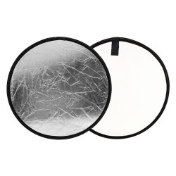 Blenda 2w1 okrągła srebrno-biała 82 FOTO