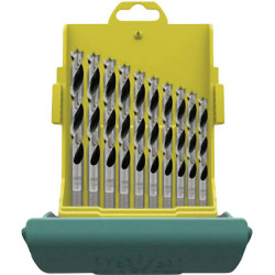 Heller 28708 Wood Twist Drill Bit Set 10-piece 3-12mm Cylinder Shank