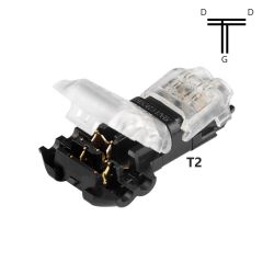 Szybkozłączka T2 rozdzielacz zasilania transparetna