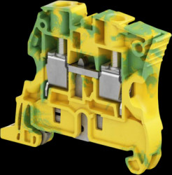 Protective conductor terminal, screw connection, 0.5-10 mm², 2 pole, 8 kV, yellow/green, 1SNK508150R0000
