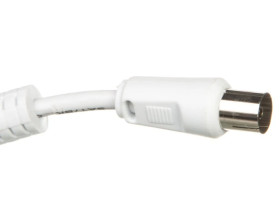 Przewód antenowy IEC 10m biały 50722