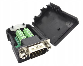 WTYK D-SUB 9 DB9 RS232 Z SZYBKOZŁĄCZEM SZYBKOZŁKĄ W OBUDOWIE