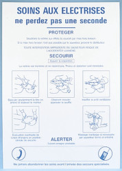 Plakat dot. bezpieczeństwa Bezpieczeństwo elektryczne, PP, Francuski Brady