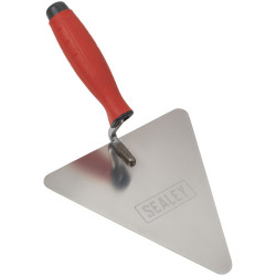 Sealey T1205 Stainless Steel Triangular Brick Trowel with Rubber Handle 180mm