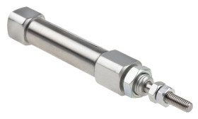 Siłownik pneumatyczny z tłoczyskiem skok: 15mm SMC Ø 10mm dwustronnego działania Action 89mm z amortyzacją elastyczną